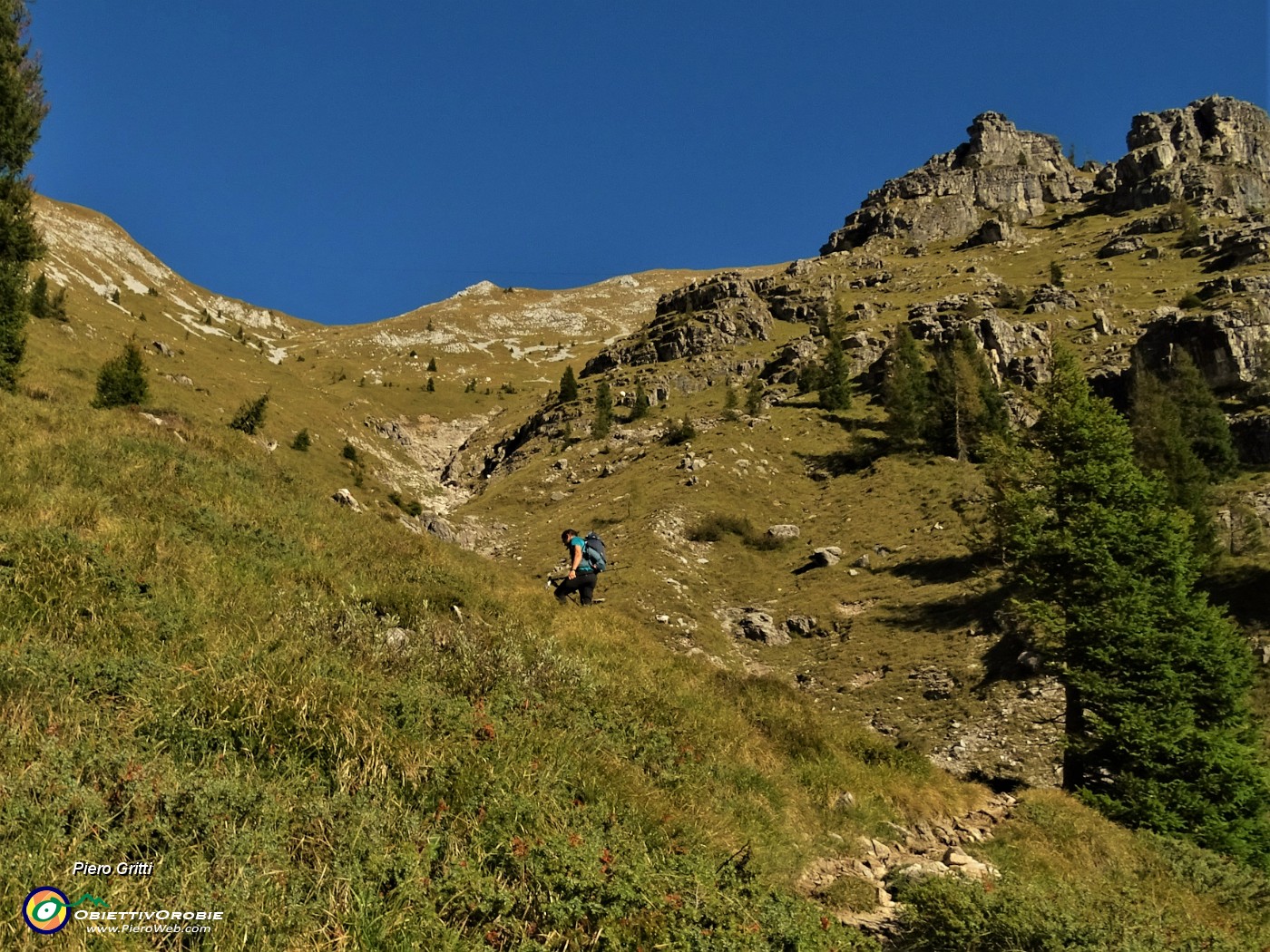 16 Risaliamo In decisa salita sul sent. 234 la Val Carnera .JPG